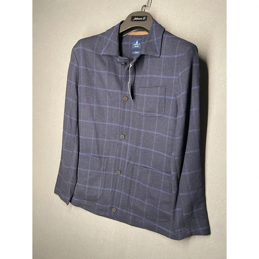 Johnnie-O Top Shelf Designer Men's Navy Plaid Blazer Size M